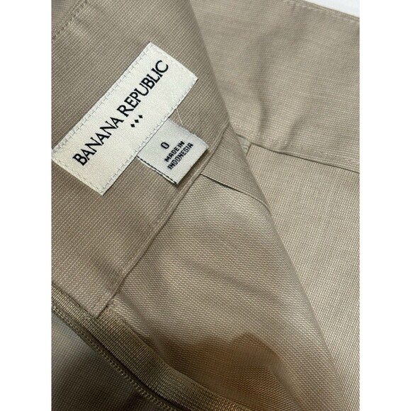 BANANA REPUBLIC Size Zero (0) KHAKI SKIRT pencil STRAIGHT STRETCH BUSINESS - Picture 7 of 7